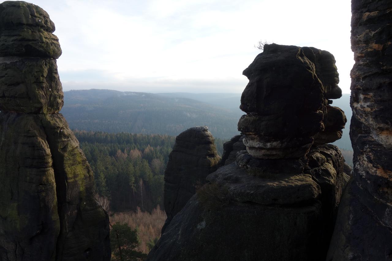 Gasthaus "Zum Wanderstuebel" Hinterhermsdorf Esterno foto
